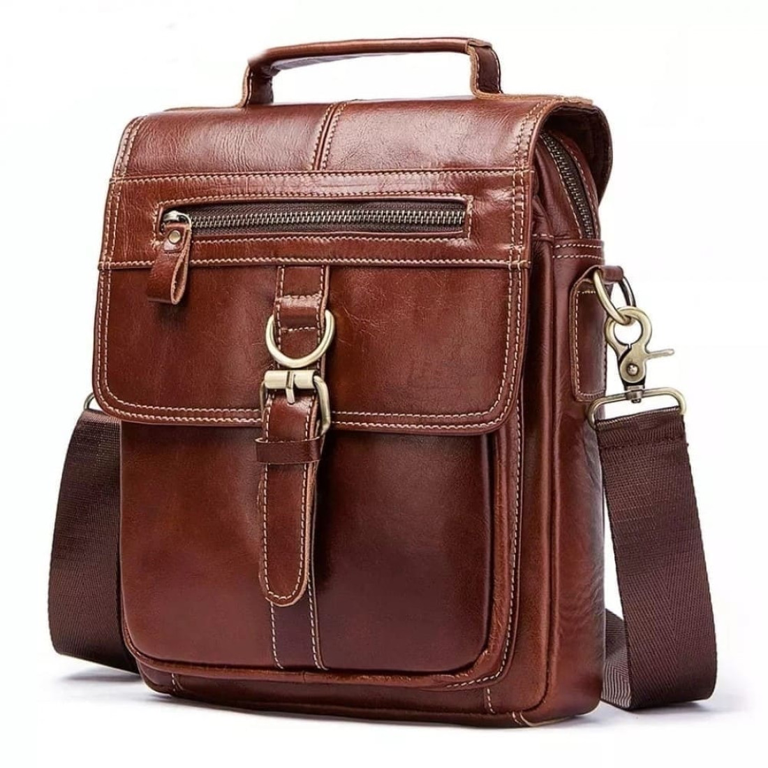 Bolsa Lateral Masculina Couro Legítimo Elite